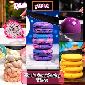 New 200+ASMR Kinetic Sand Cutting Video Bundle /Satisfying Viral Shorts