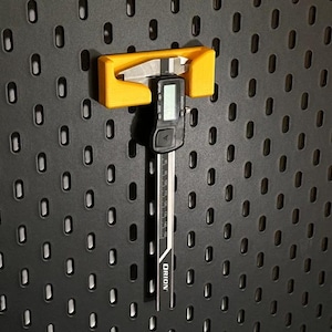 Caliper holder compatible with IKEA Skadis pegboard, storage, DIY, workshop, organization
