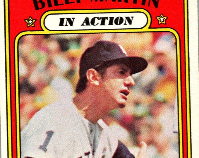1972 Topps #34 Billy Martin IA Near Mint/Mint Condition