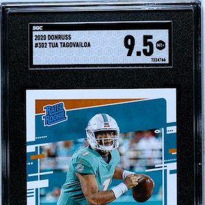 2020_Donruss_302_Tua_Tagovailoa__SGC-Grade-9.5 Miami Delfine