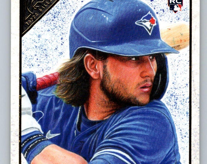 2020 Topps Gallery #130 Bo Bichette Rookie Card Toronto Blue Jays with Display Stand
