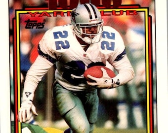 1992 Topps Emmitt Smith Football Card: NFL Vintage Collectible
