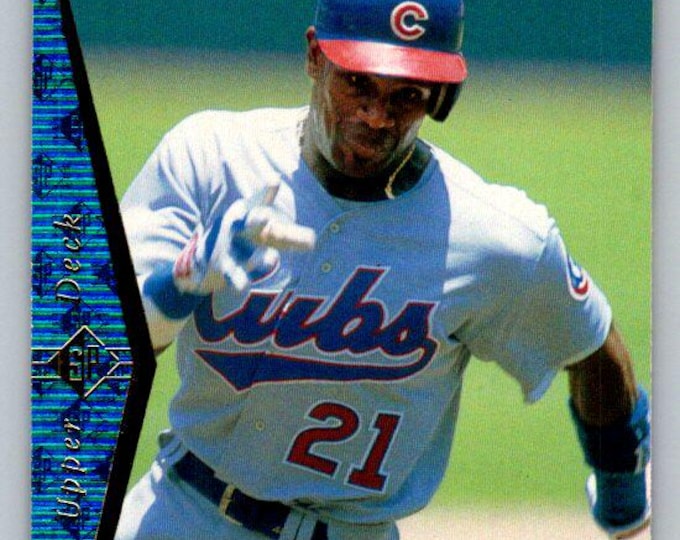 1995 SP #35 Sammy Sosa Baseball Card, Chicago Cubs, MLB Memorabilia, Sports Collectible, Vintage Card Near Mint/Mint