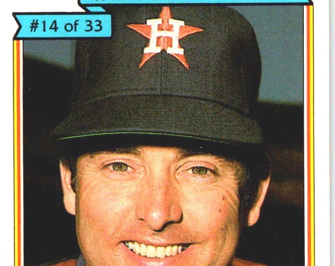 1984 Topps Cereal #14 Nolan Ryan Houston Astros Near Mint Condition