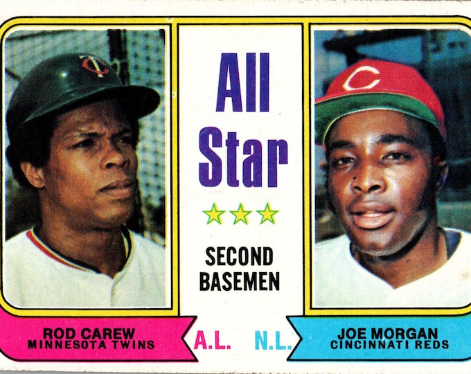 1974 Topps Rod Carew/Joe Morgan AS: Vintage MLB Baseball Card