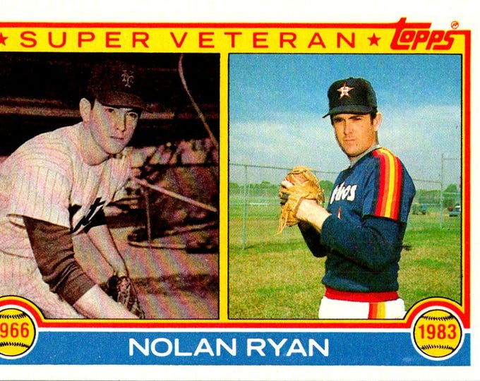 1983 Topps 361 Nolan Ryan Super Veteran Houston Astros New York Mets