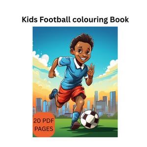 Kids Football Colouring Book, Children&#39;s Activity Book, Sports Colouring Pages, Fun Colouring Book for Kids