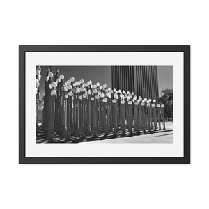 Urban Lights Framed Posters, Wall Art Decor, Black and White Cityscape Prints, Modern Home Office Decoration, Minimalist Gallery Picture,