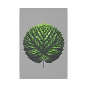 Impressão em tela de arte moderna com folhas, decoração botânica, arte de parede com tema da natureza, decoração ecológica para casa, design de folhas verdes, presente para amantes da natureza 24x36