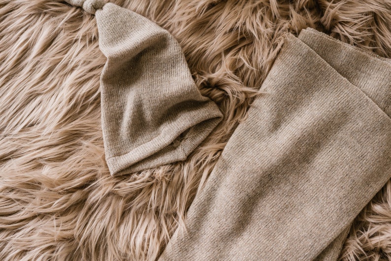 Carmel Cashmere Set RTS Baby Wrap Sleepy Hat Carmel Cashmere Set RTS Baby Wrap Sleepy Hat