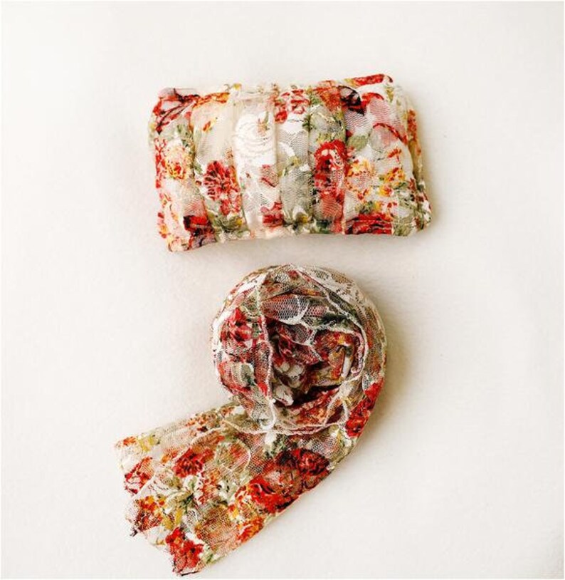 RTS Autumn Floral Baby Wrap and Pillow Set \u2022 Photo Props\u2022 Newborn Photography \u2022 Baby Wrap \u2022 Baby Pillow \u2022 Baby Props \u2022 Children Photography