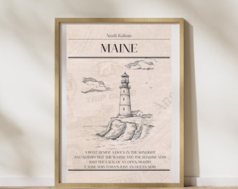 Ilustración de faro: Letras de canciones de Maine (descarga digital)