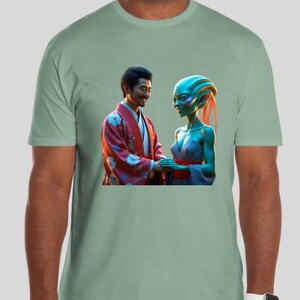 Marry An Alien T-Shirt Design (Ultra Hd And Ready to Print)