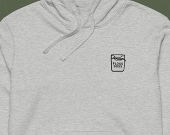 Floss Boss Embroidered Organic Hoodie | Dental Hygienist Sweatshirt