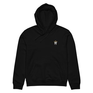 Tooth & Cowboy Hat Embroidered Unisex Organic Mid-Weight Hoodie