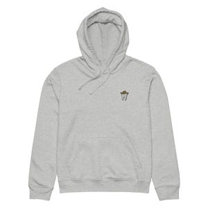 Tooth & Cowboy Hat Embroidered Unisex Organic Mid-Weight Hoodie