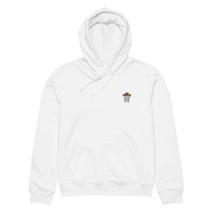 Tooth & Cowboy Hat Embroidered Unisex Organic Mid-Weight Hoodie