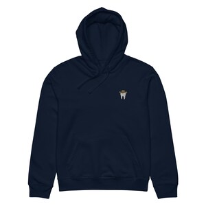 Tooth & Cowboy Hat Embroidered Unisex Organic Mid-Weight Hoodie