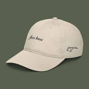 Floss Boss Embroidered Organic Dad Hat | Tooth Flosser Dental Cap
