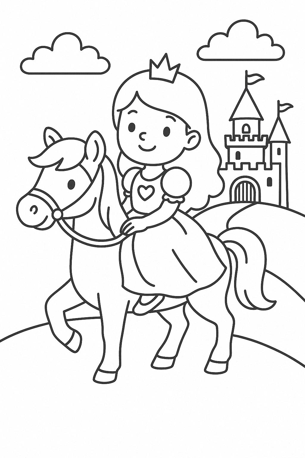 Princess & Castle Coloring Pages for Kids – 10 Fun Sheets! - Etsy