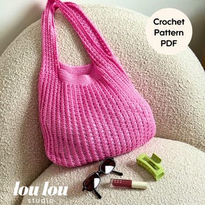 Isla メッシュかぎ針編みバッグのパターン | サマートートバッグ (PDF パターン)