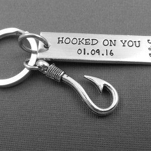 Anniversary Gift - Accessories - Hooked On You Personalized Keychain -Boyfriend Gift -Girlfriend Gift -Husband Gift -Wife Gift -Gift for Him