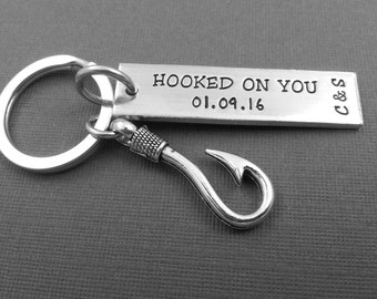 Anniversary Gift - Accessories - Hooked On You Personalized Keychain -Boyfriend Gift -Girlfriend Gift -Husband Gift -Wife Gift -Gift for Him