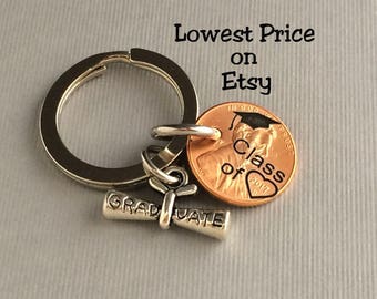 2024 Class of Keychain - Graduation Gift - Class of - Gift for Her - Stamped Penny - Graduate - Gift for Him - Graduation Gift