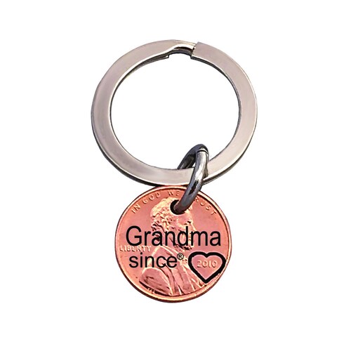 Grandma Since - Mom Since - Daughter Gift For - Engraved Penny - Son Gift For - New Grandma - Best Grandma