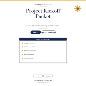 Project kickoff-pakket | Charter + RACI + Stakeholderkaart + Risicoregister + Aftrapagenda + Checklist van 30 dagen | PMP-uitgelijnd