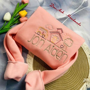 BUNDLE Squiggly school house & tree with swing with/without bow/flowers, bean stitch embroidery design file, quick stitch, back to school