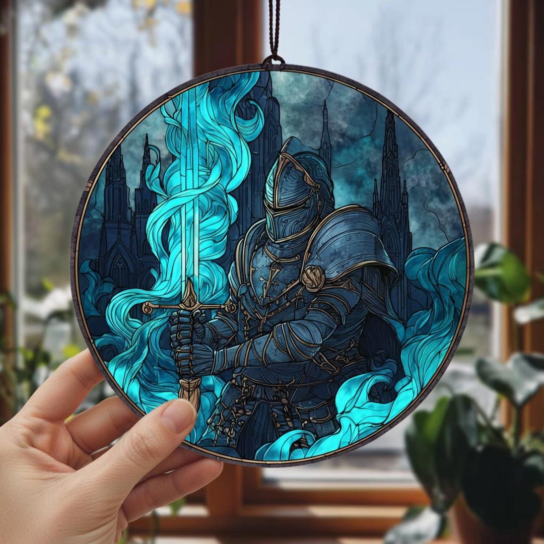 Artorias the Abysswalker Stained Glass Suncatcher, Elden Ring Fantasy ...