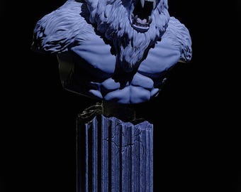 Epic Yeti Bust STL | Fantasy Monster Bust 3D Model | High Detail Resin Printable Sculpture