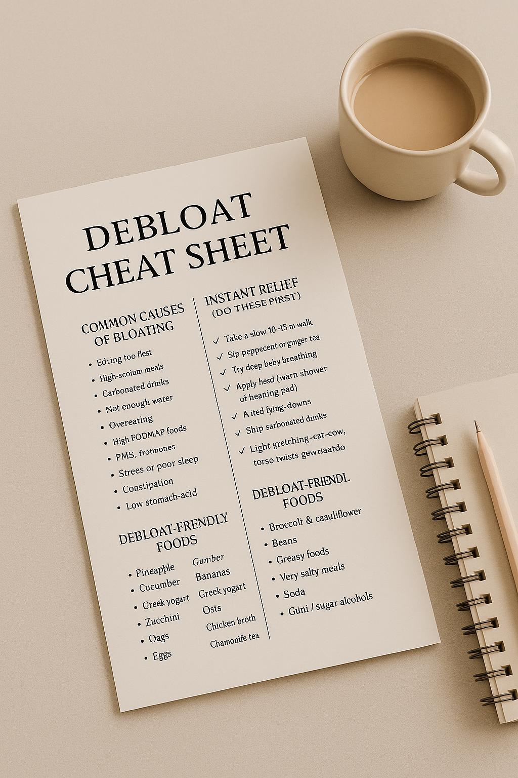 DEBLOAT GUIDE PRINTABLE - Etsy