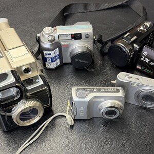 Lot of Untested Cameras, Olympus, Panasonic, Pentax, Andaer, IR DVC Parts/Repair
