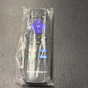 New Genuine Original HISENSE Roku TV Remote with Netflix Disney+ Hulu Vudu image 2