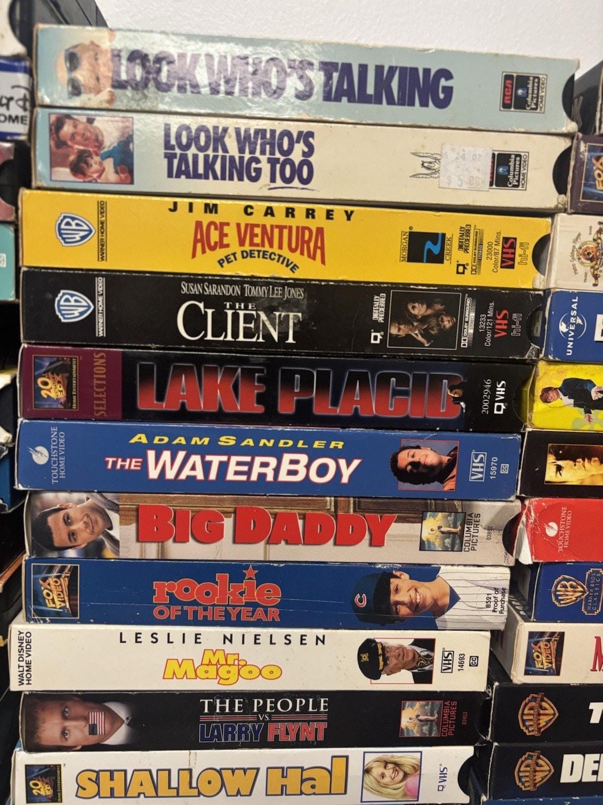 Huge Lot of VHS Movies (comedy, Action, Horror, Kids
