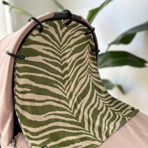 Cortina para cochecito de cebra de Green Wildlife