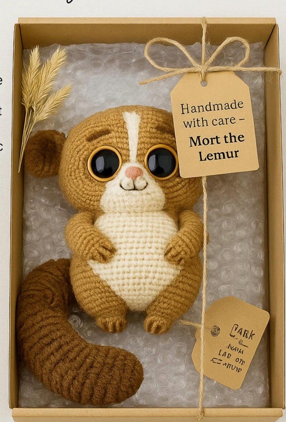 Mort Lemur Crochet Pattern Madagascar Amigurumi PDF Cute Animal