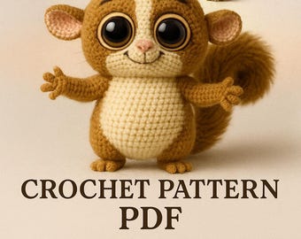 オリジナル pup UNEUNE alcicorne Madagascar Mort Lemur Crochet Pattern Madagascar Amigurumi PDF Cute Animal