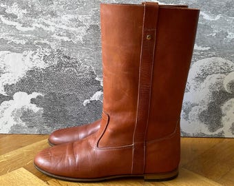 Vintage ATP Leather Boots – Cognac Brown, EU37