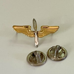 US Army Air Corps Prop and Wings 紋章 ヴィンテ Vintage World War II Army Air Corps Pilot Wings and