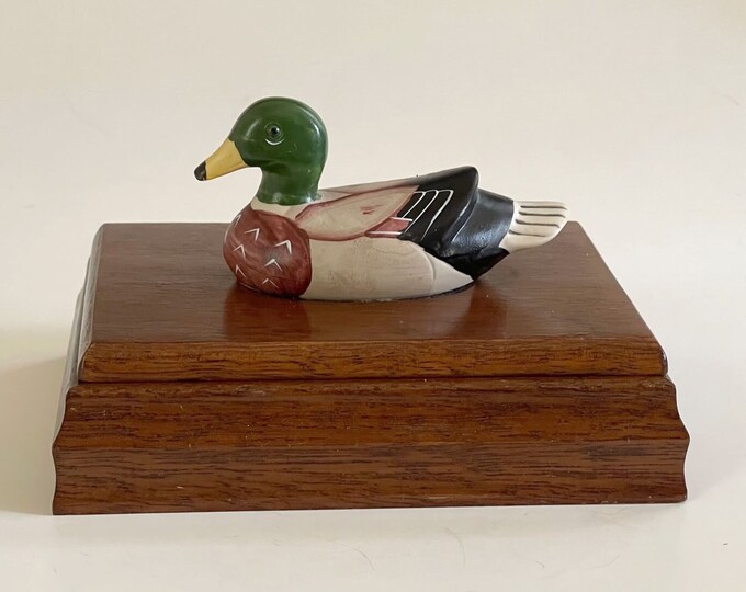 Wooden Duck Card Box Double Deck Duck Box / 2 Decks Duck Etsy
