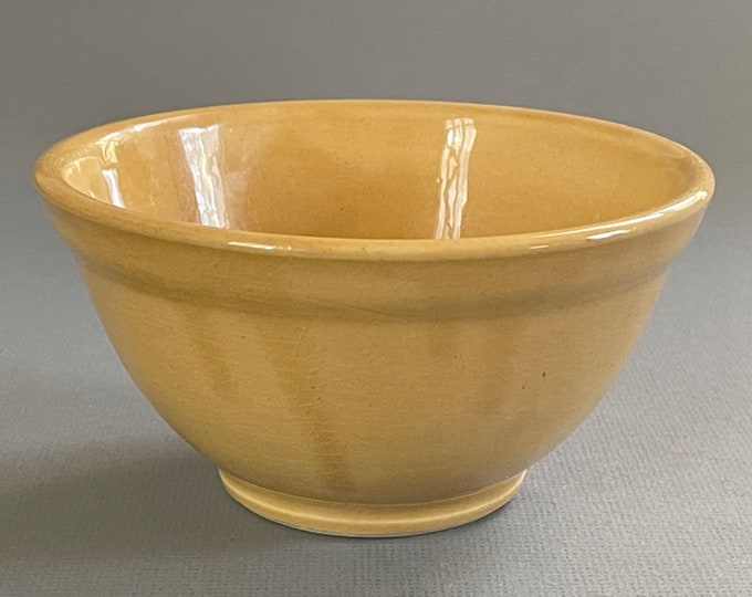 Antique Yellow Ware Mixing Bowls / Vintage Stoneware Yellow Mustard
