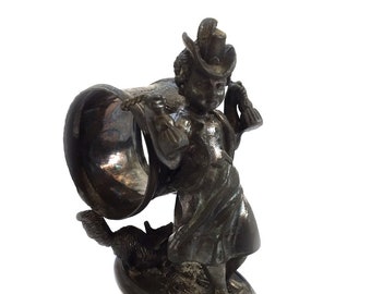 Reed & Barton Victorian Figural Napkin Ring Girl with Dog Victorian Napkin Ring