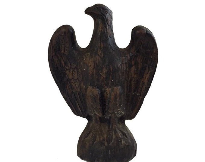 Vintage Concrete Bald Eagle Statue / American Eagle Concrete Etsy