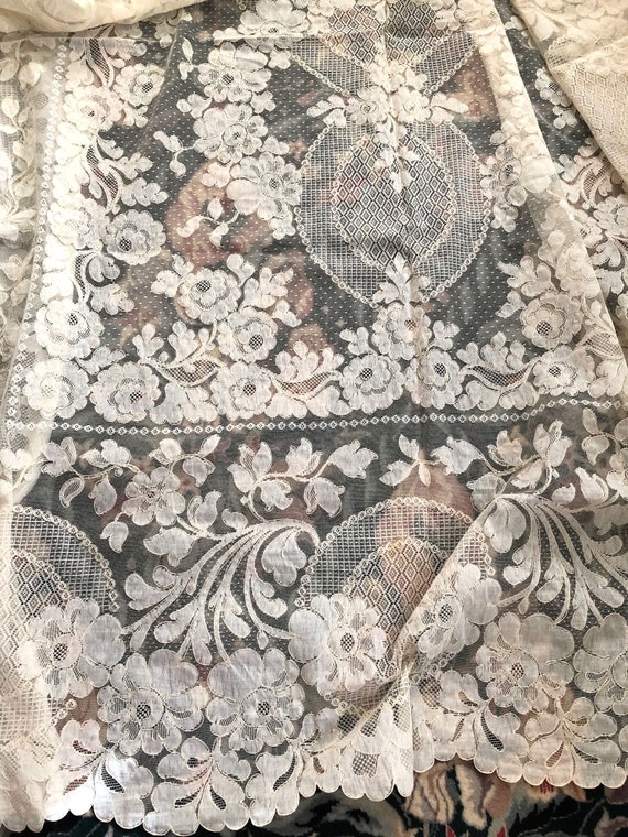 French Alencon Lace Ivory Tablecloth 104 X 72 - Etsy