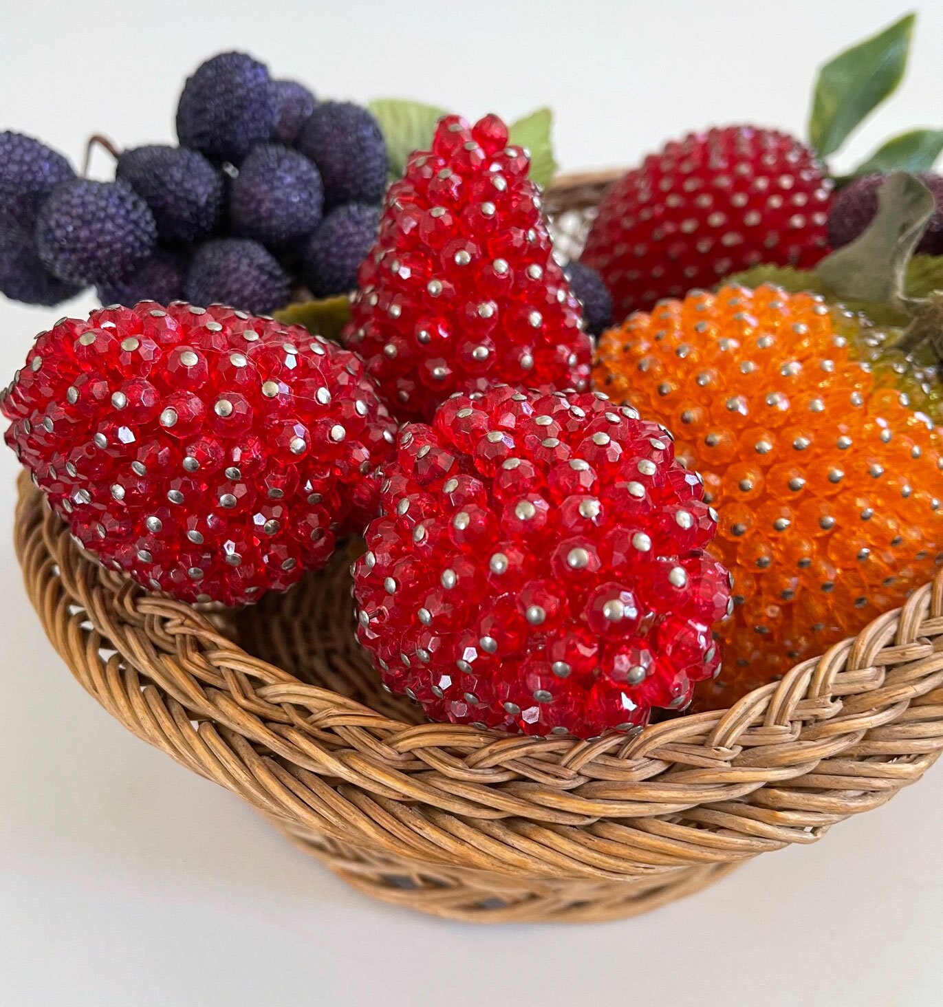 Vintage Beaded Fruit Collection / Mixed Faux Fruits / Retro Etsy