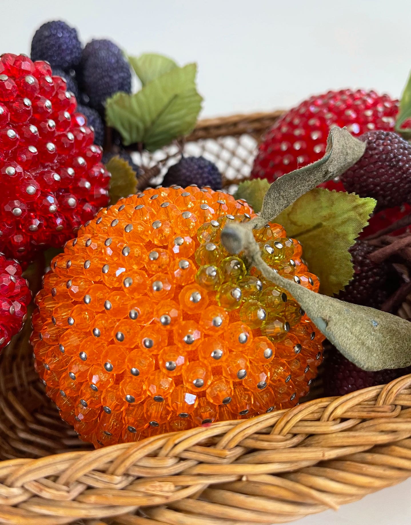 Vintage Beaded Fruit Collection / Mixed Faux Fruits / Retro Etsy