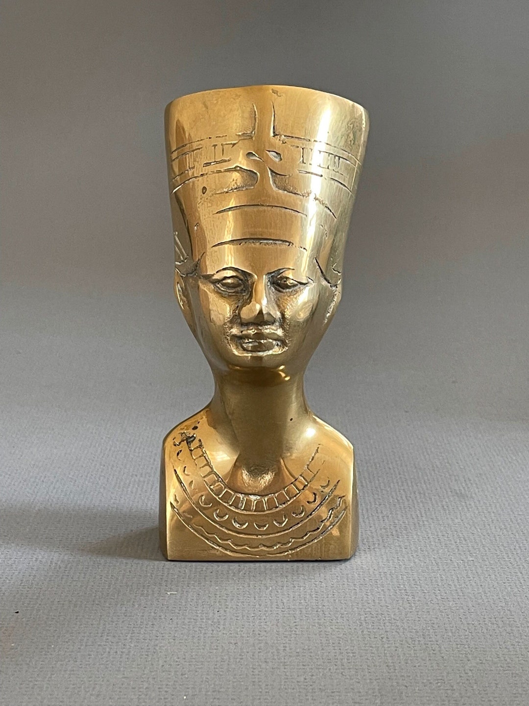 Vintage Brass Egyptian Ruler Bust / Egyptian Decorative Art Etsy